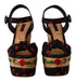 Dolce & Gabbana Multicolor Platform Wedges Sandals Charmeuse Shoes - Women’s Heels
